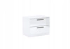 Noční stolek Holly 50 cm se 2 zásuvkami v bílém lesku, moderní styl od Intesi do ložnice