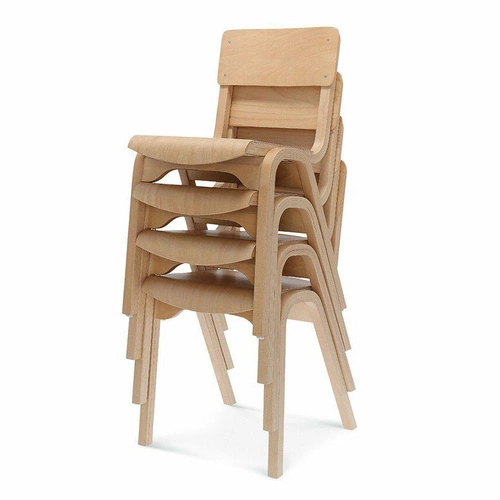 Dřevěná jídelní židle Fameg Puppy moderní skandinávský styl personalizovatelná stohovatelná