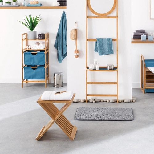 Skládací bambusová stolička 5five simply smart do obýváku a předsíně, dřevěná boho, přírodní