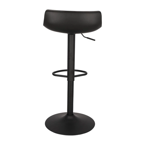 Barová židle s opěrkou Simplet Bar One černá matná, moderní otočná do kuchyně a k ostrůvku