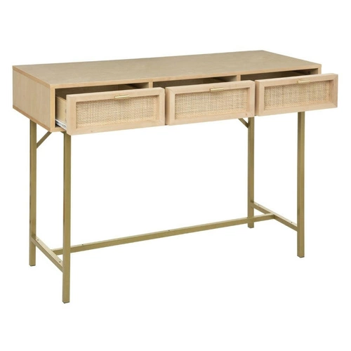 Rayo boho konzolový stolek z ratanu a dřeva se zásuvkami do předsíně nebo obýváku Atmosphera