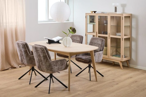 Actona Edgar otočná jídelní židle čalouněná hnědá loft