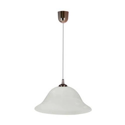 Měděná závěsná lampa Vera 1x60W E27 alabastrové stínítko