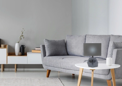 Noční lampička Animi moderní betonová se šedým stínidlem CANDELLUX LIGHTING