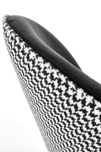 Čalouněná židle Malva pepito černobílý samet moderní do jídelny Intesi