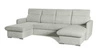 Velká rohová sedačka do U Limi s rozkladem a úložným prostorem šedá moderní do obýváku