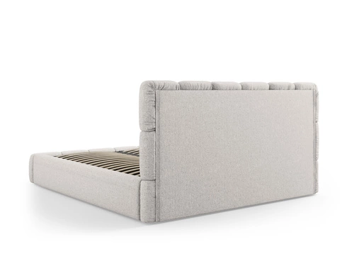 Čalouněná postel Bellis 200x200 světle šedá s úložným prostorem moderní do ložnice