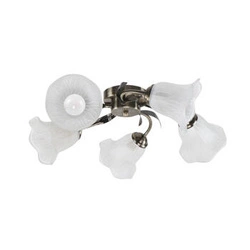 Stropní svítidlo Antiqa patina 5x40 E27 stínidlo bílé