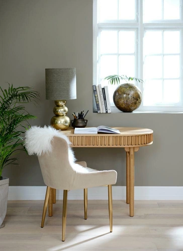 Psací stůl Carno dubový moderní pracovní 120 cm oválný UNIQUE