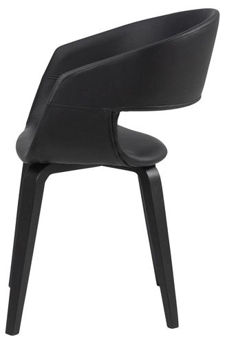 Čalouněná jídelní židle Supernova Intesi černá, moderní s područkami, snadno čistitelná