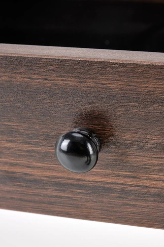 Psací stůl s nástavcem Surin II ořech moderní pracovní se zásuvkami industriální Intesi