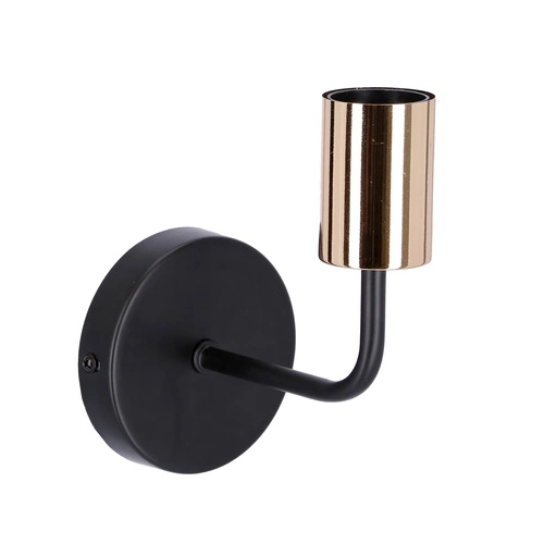 Nástěnné svítidlo Spill černé moderní kovové do obývacího pokoje a ložnice se zlatým detailem
