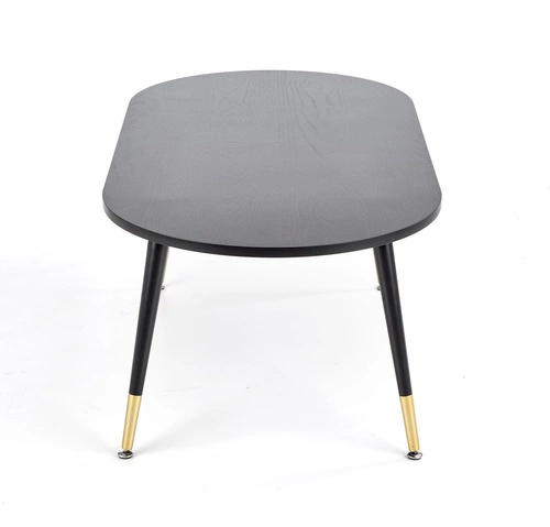 Oválný konferenční stolek Sambo černý glamour 120x60 cm do obýváku Intesi