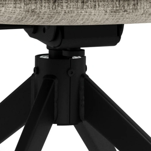 Actona Roger šedá čalouněná otočná jídelní židle s područkami