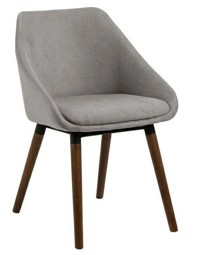 Čalouněná židle Nils Actona šedá skandinávská s područkami do jídelny a obýváku