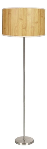 Dřevěná stojací lampa 1x60W E27 borovice + stínidlo stejného indexu