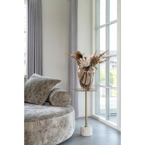 Skleněná váza Torro hnědá kulatá 29 cm dekorativní do obýváku