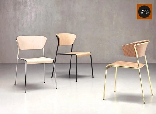 Jídelní dřevěná židle Lisa SCAB Design dub a chrom retro vintage bez područek