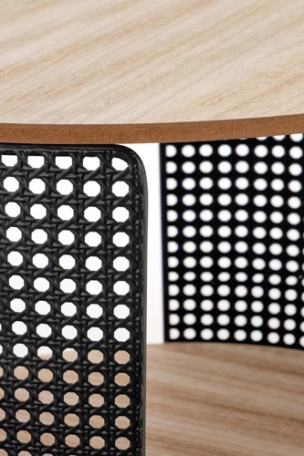 Konferenční stolek Collo kulatý loftový přírodní s kovovou podnoží 41 cm do obýváku Intesi