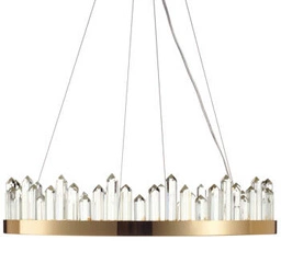 Závěsné LED svítidlo LUSSO zlaté 60 cm moderní do obýváku a jídelny Step into Design