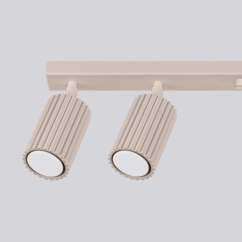 Stropní svítidlo KARBON 6L moderní béžové hliníkové do obýváku a kuchyně nastavitelné