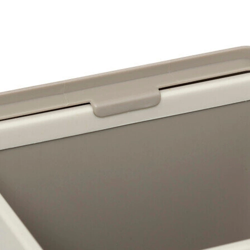 Bežový plastový koš na bioodpad do kuchyně 5 l s háčky 5five simply smart