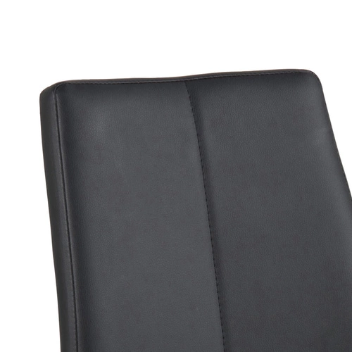 Jídelní židle Asama Actona černá čalouněná ekokůže moderní s kovovými nohami