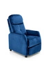 Rozkládací křeslo do obýváku Dativo, sametové, tmavě modré, moderní, s funkcí spaní Intesi
