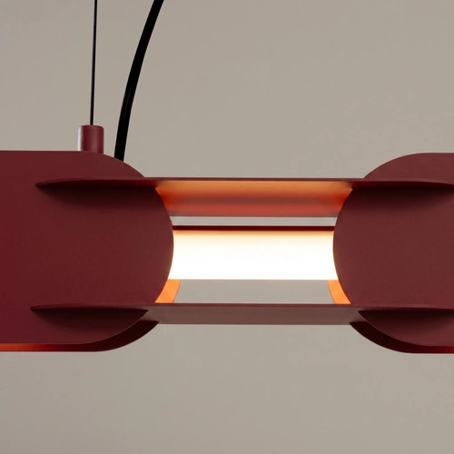 Závěsné LED svítidlo CHAIN 158 vínové nad jídelní ostrov do jídelny