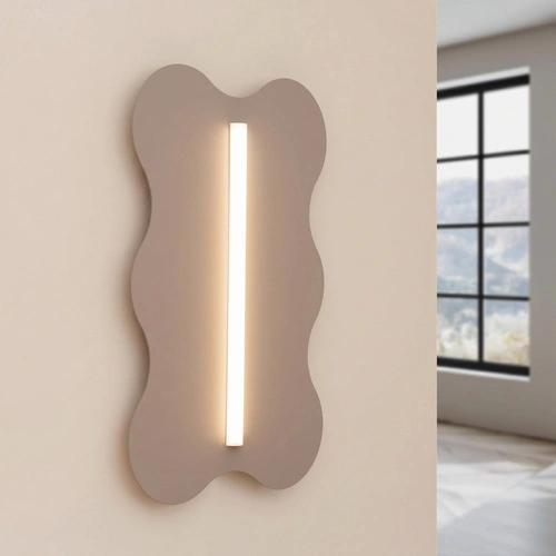 Nástěnné svítidlo KLOVER taupe moderní LED do obývacího pokoje 66 cm