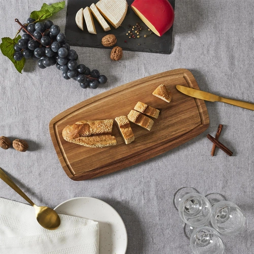 Intesi akáciové dřevěné prkénko na krájení pečiva 36 cm moderní kuchyně