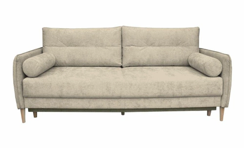 Rozkládací pohovka Lika 3místná s úložným prostorem a funkcí spaní béžová do obývacího pokoje