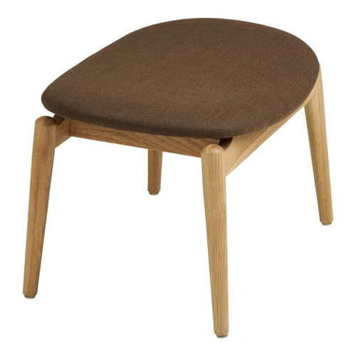 Čalouněná podnožka Olvera skandinávský styl do obýváku dub přírodní hnědá