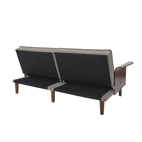 Rozkládací pohovka Scott šedá manšestrová 3místná s polohovatelným opěradlem do obýváku Intesi