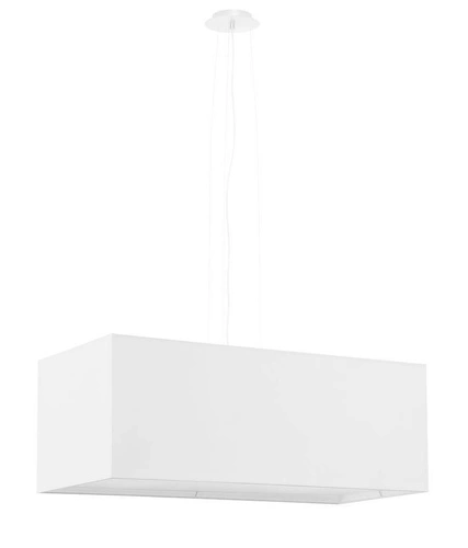 Lustr Santa BIS 80 bílý moderní závěsné svítidlo do obýváku a jídelny 3-bodové