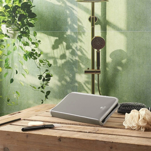 Cestovní kosmetická taštička Intesi šedá organizér na štětce na líčení s přihrádkami