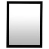 Obdélníkové zrcadlo First v černém rámu na stěnu do předsíně moderní 34x44 cm