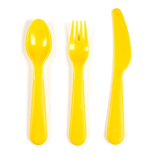 Intesi moderní pikniková sada příborů z plastu pro 4 osoby, 12 dílů, vhodné do myčky