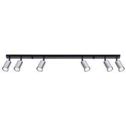 Stropní svítidlo WINX 6L černý chrom moderní do obýváku a ložnice LED GU10