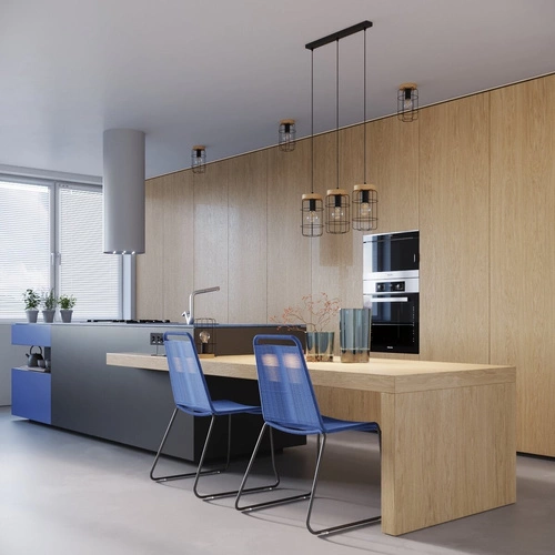 Závěsné svítidlo GOTTO 3L černé industriální nad stůl do obýváku a jídelny kovové 160 cm