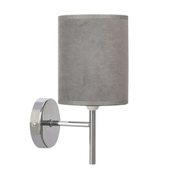 Nástěnné svítidlo Yan moderní chrom s grafitovým stínidlem do obýváku a ložnice CANDELLUX