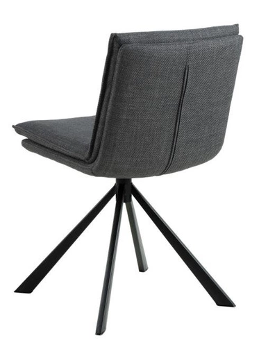 Jídelní židle Flynn Actona čalouněná tmavě šedá otočná moderní loftová