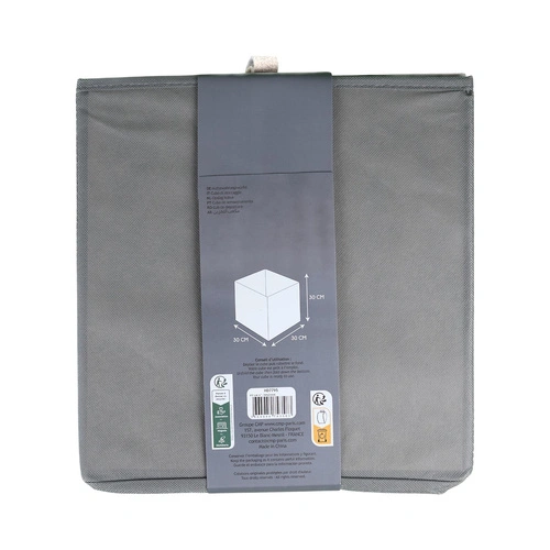 Látková krabice Emilia šedý melír 30x30 do regálu a šatny