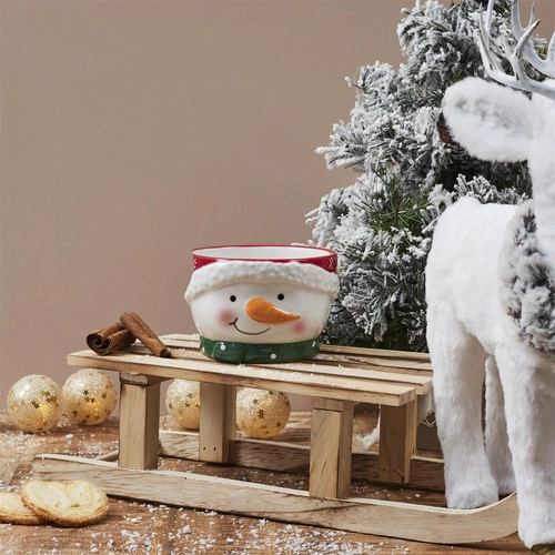 Vánoční mísa se sněhulákem