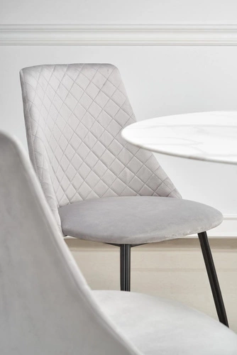 Kulatý jídelní stůl Broma 90 cm bílý mramor moderní na jedné noze Intesi