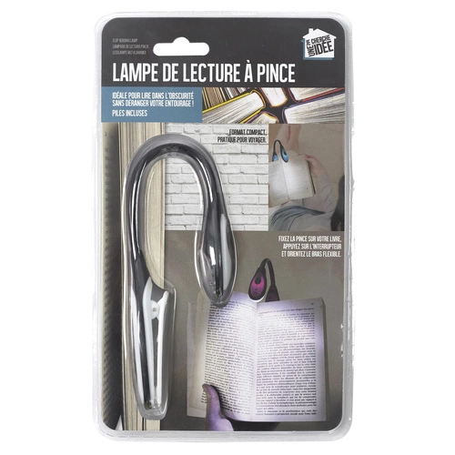 Čtecí klipová lampa modrá