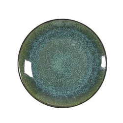 Keramický jídelní talíř Elia 27 cm zelený moderní do kuchyně Intesi vhodný do myčky