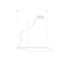 LED lustr Nelya bílý moderní do obýváku 80 cm minimalistický industriální Thoro