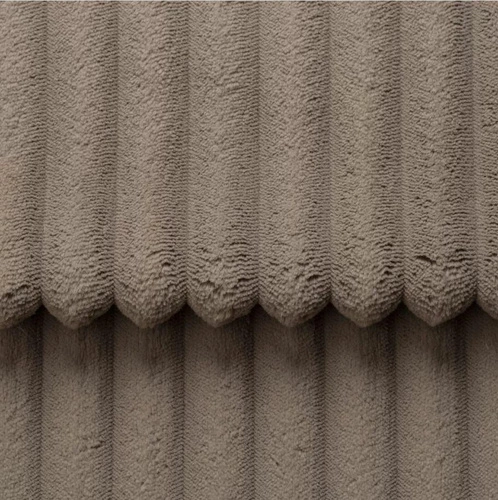 Rohová rozkládací pohovka Domle pravá, moderní, manšestrová, hnědá, do obýváku Intesi