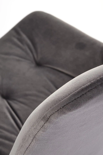 Otočená moderní jídelní židle Veroniq šedá sametová do jídelny a obývacího pokoje Intesi